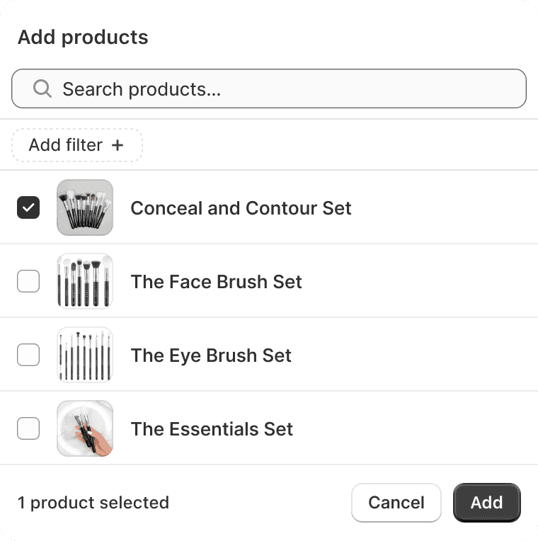 Tagging products from a Shopify product picker